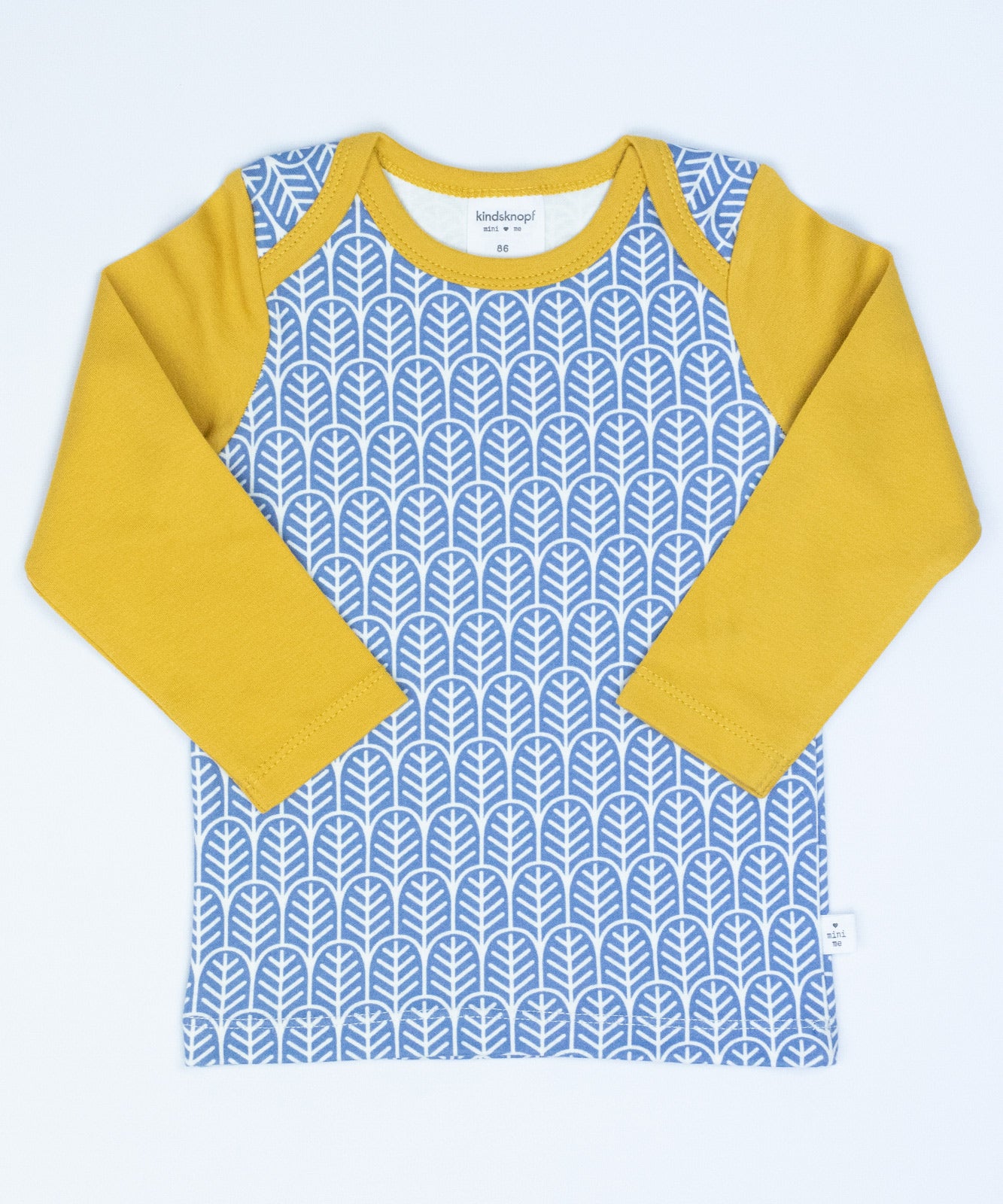 kindsknopf mini me - Langarm-Shirt mit senfgelben Ärmeln
